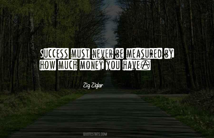 Success Is Not Measured By Money Quotes #334853