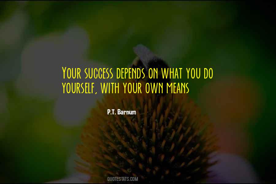 Success On Your Own Quotes #1099153