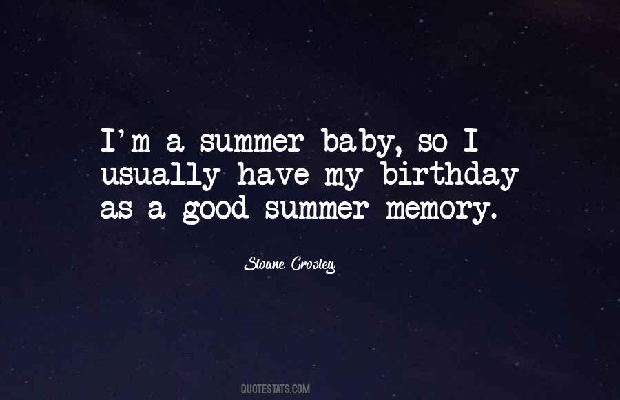 Summer Memory Quotes #1097085