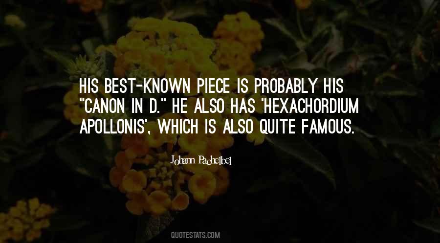 Quotes About Johann Pachelbel #777393
