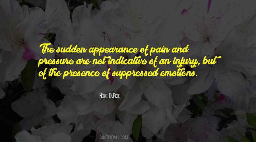 Suppressed Pain Quotes #997500