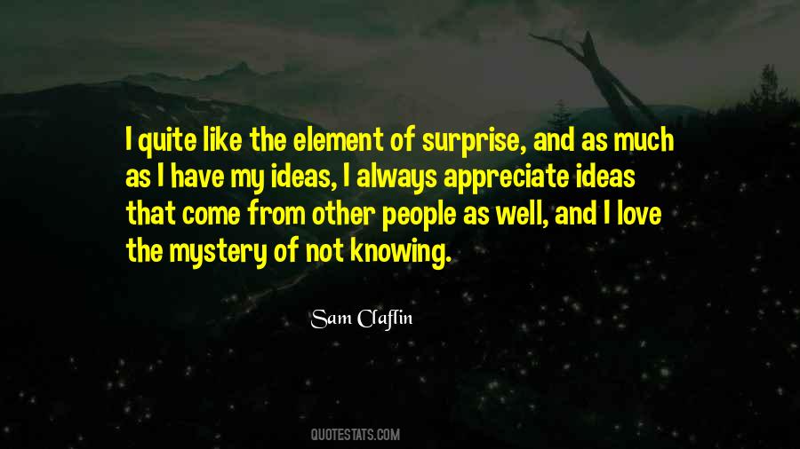 Surprise Element Quotes #1430900