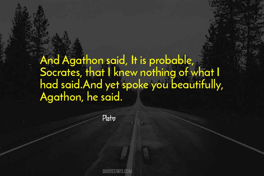 Quotes About Agathon #106450