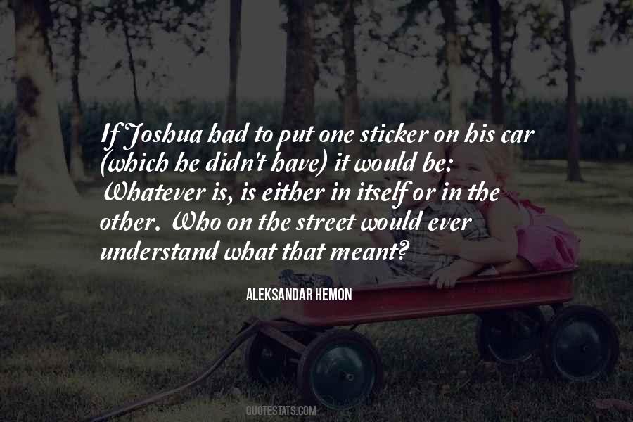 Quotes About Joshua #924111