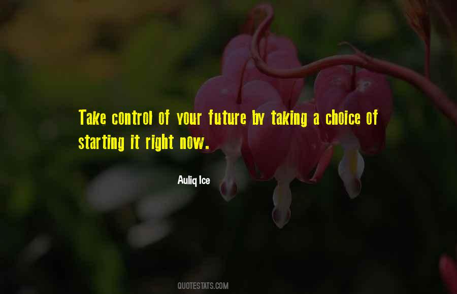 Take Control Of Your Future Quotes #1913