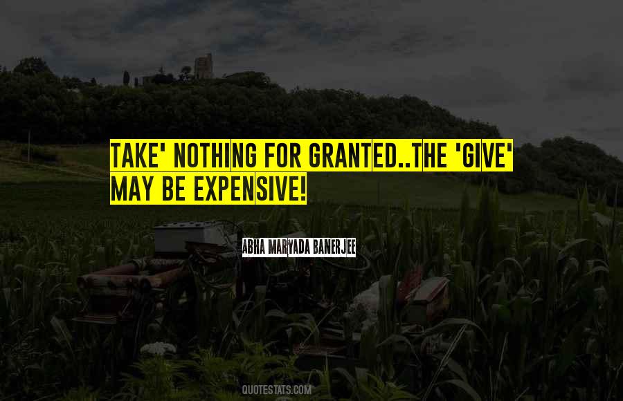 Take Nothing For Granted Quotes #1423845
