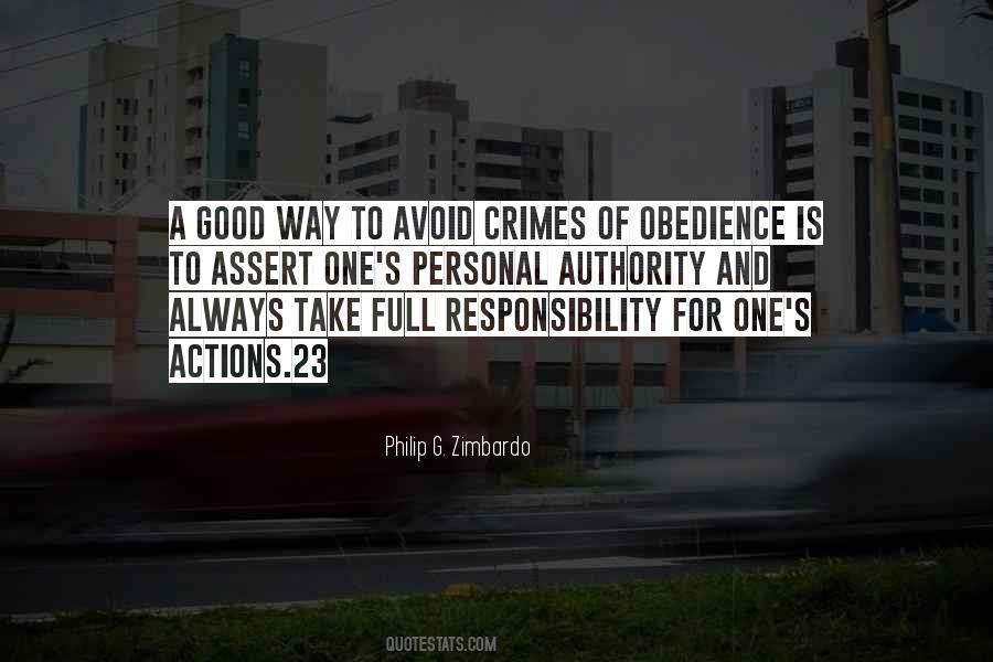 Take Responsibility For Your Own Actions Quotes #791574