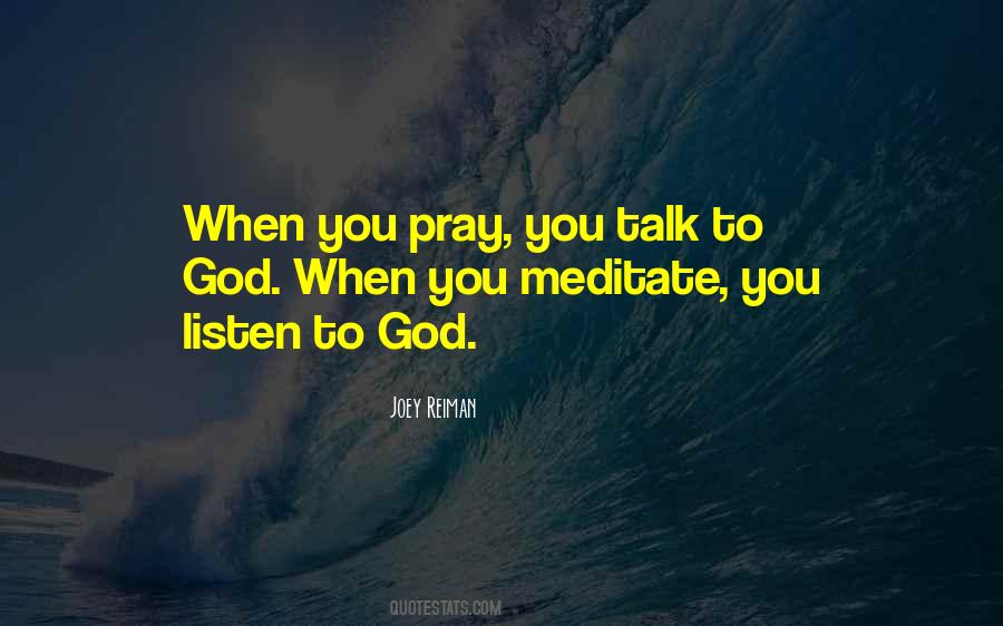 Talk To God Quotes #181201