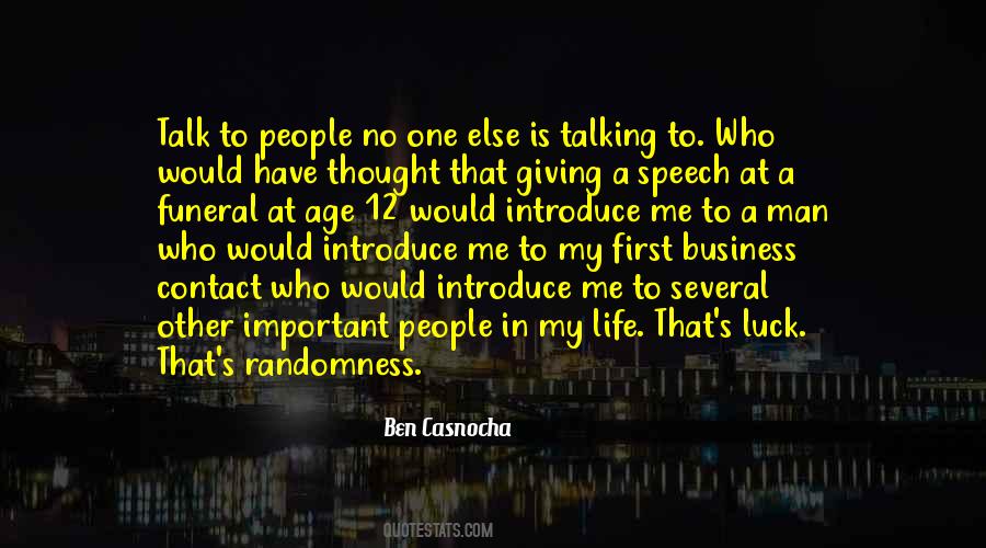 Talk To Me First Quotes #1860737