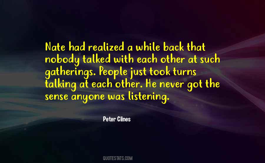 Talking With Each Other Quotes #1050126