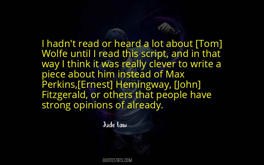 Quotes About Jude Law #1472044