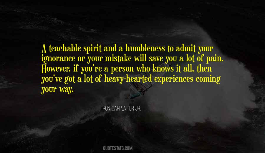 Teachable Spirit Quotes #1013310