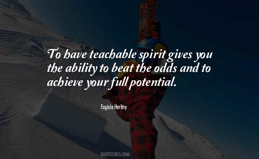 Teachable Spirit Quotes #967439