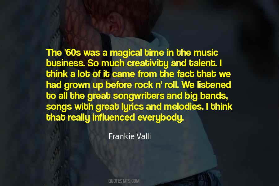 Quotes About Frankie Valli #1136960