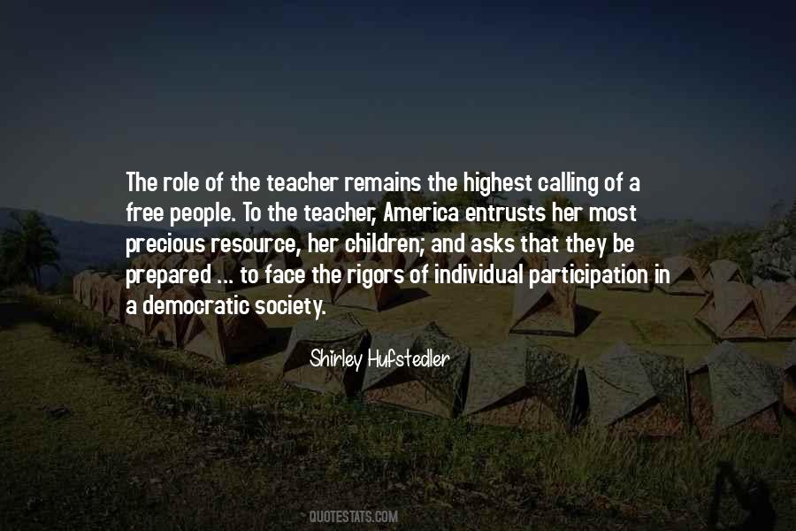 Teacher's Role Quotes #122360