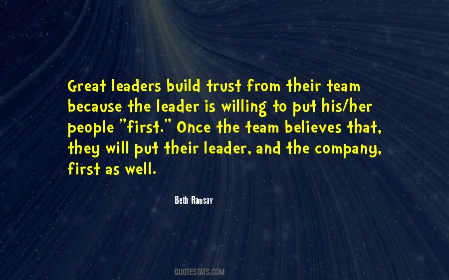 Team And Leader Quotes #1489366