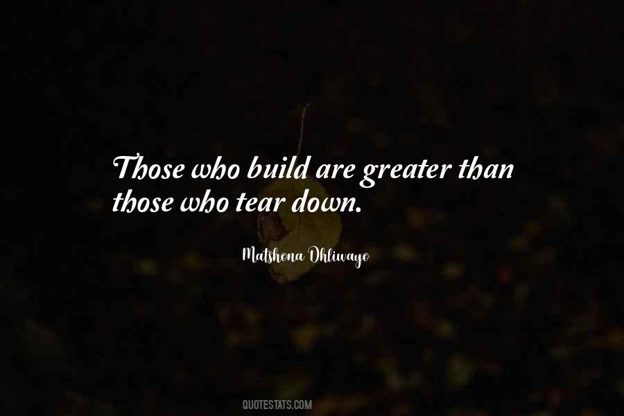 Tear Down Quotes #1490030