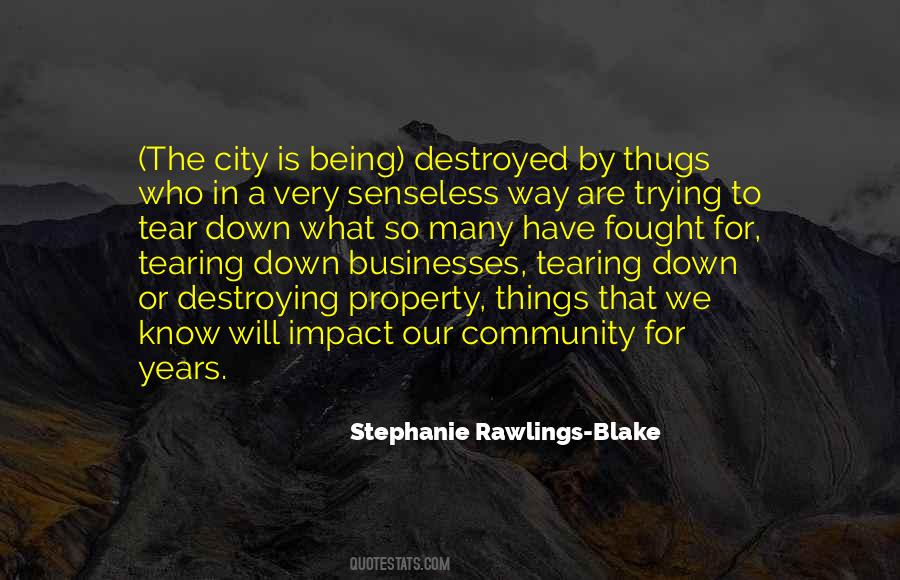 Tear Down Quotes #91121