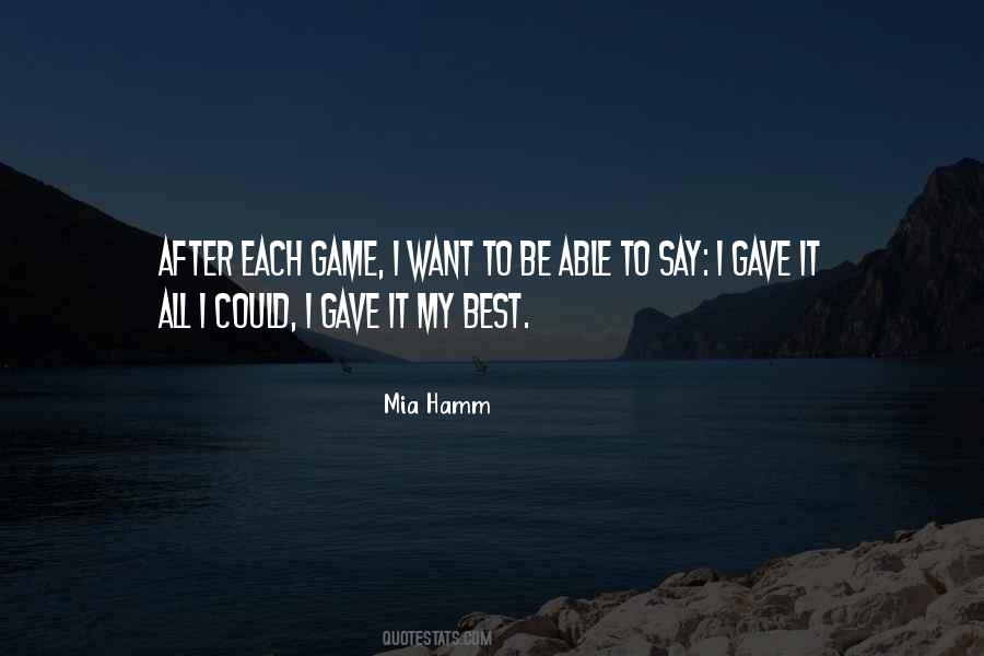 Quotes About Mia Hamm #115296