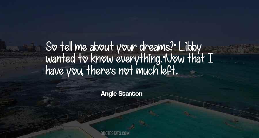 Tell Me Your Dreams Quotes #999127