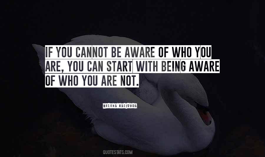Quotes About Being Aware #299267