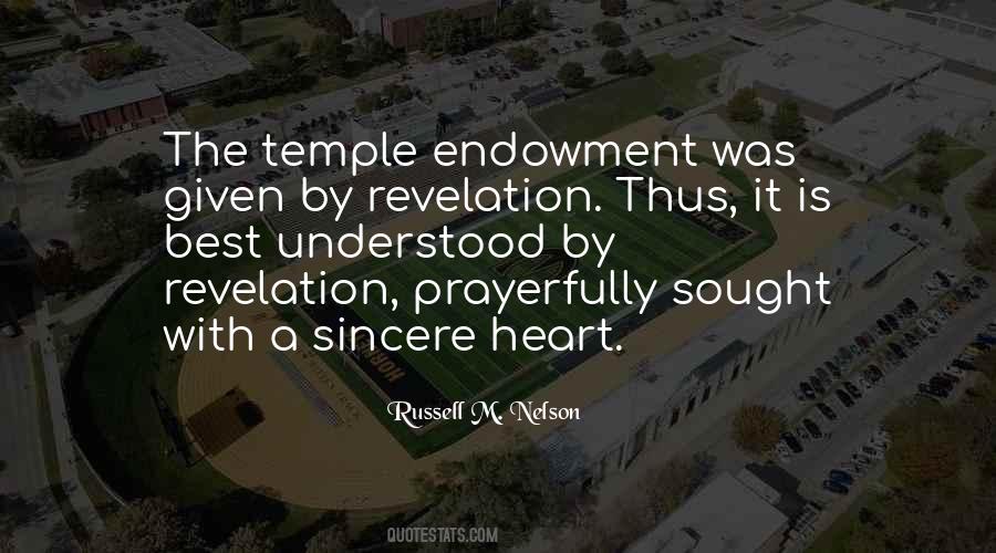 Temple Endowment Quotes #1543125