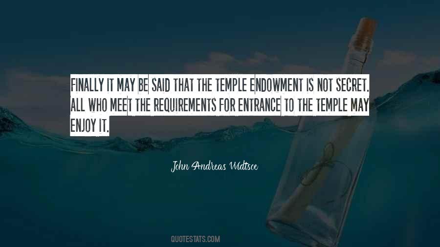 Temple Endowment Quotes #826257