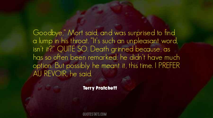 Terry Pratchett Mort Quotes #1644193