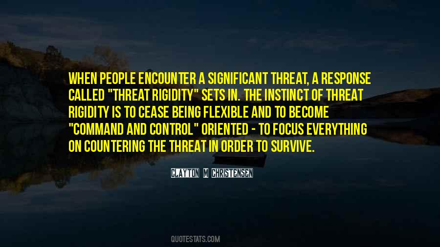 Quotes About Being A Threat #1423055