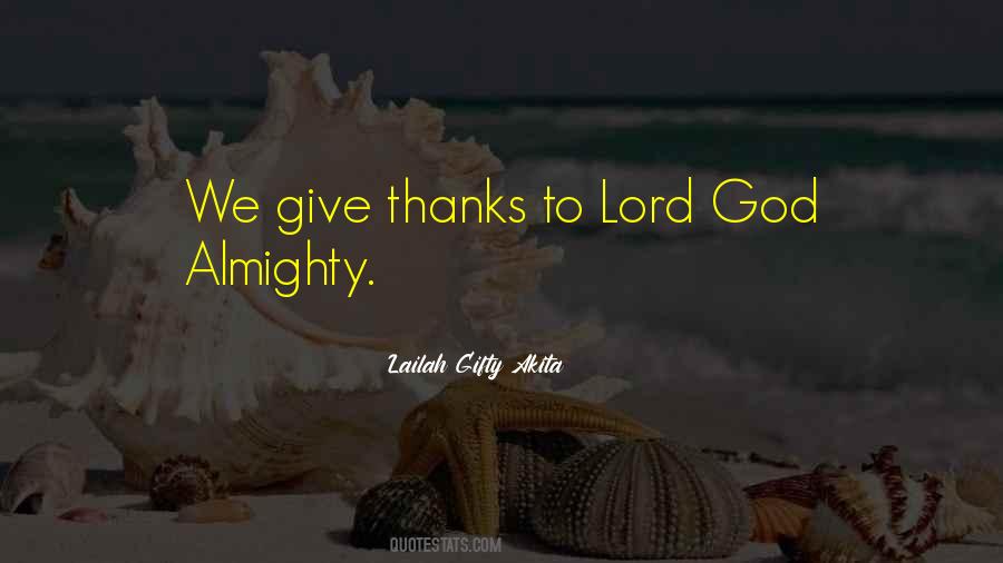 Thank Lord Quotes #101643