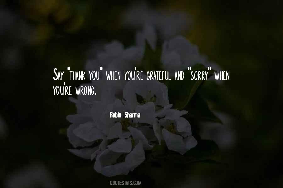 Thank You Sorry Quotes #330800