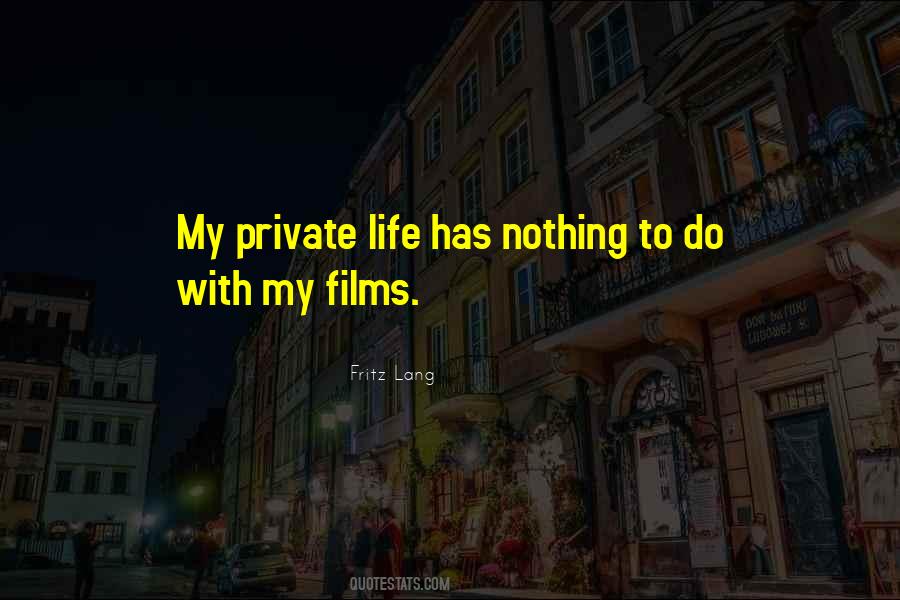 Quotes About Fritz Lang #885739