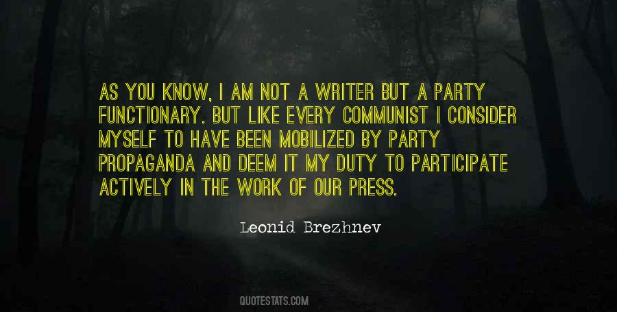 Quotes About Leonid Brezhnev #346816