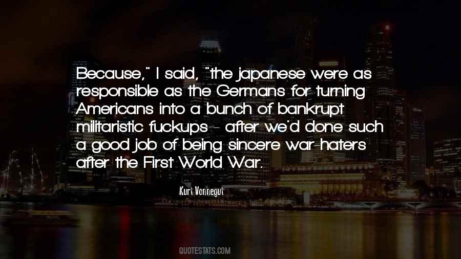 The First World War Quotes #936460