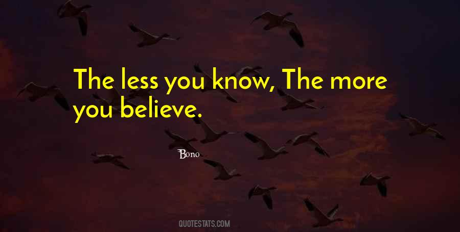 The More You Know The Less You Know Quotes #1410387