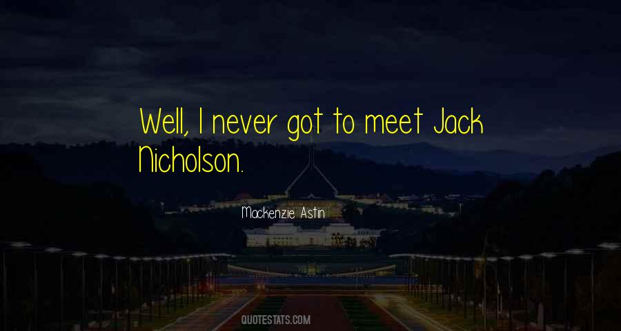 Quotes About Jack Nicholson #115313