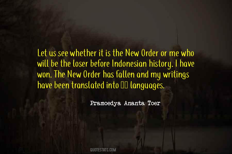 The New Order Quotes #665097