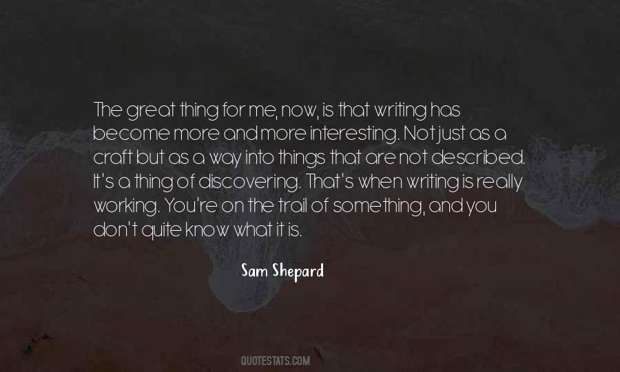 Quotes About Sam Shepard #1091326