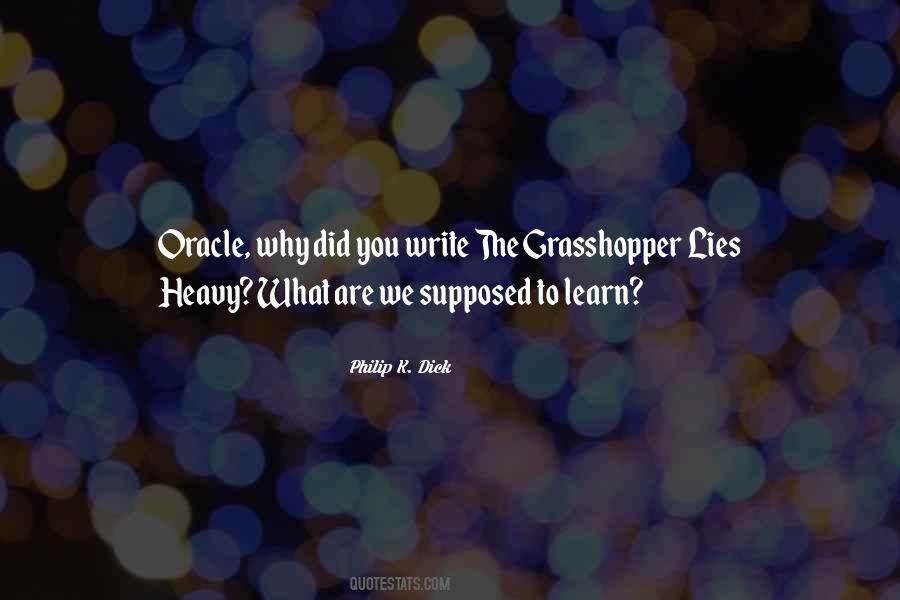 Quotes About Grasshopper #39420
