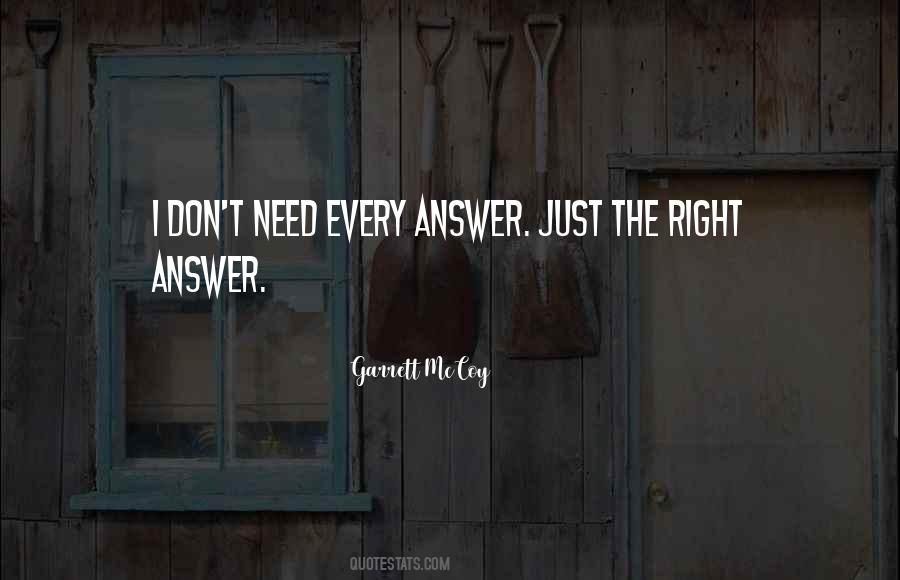 The Right Answer Quotes #1134785