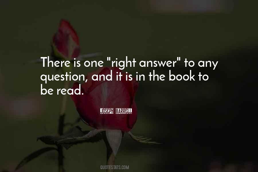The Right Answer Quotes #4109