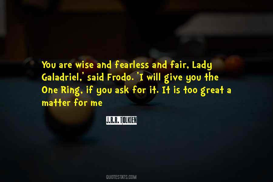 The Ring Frodo Quotes #1364604