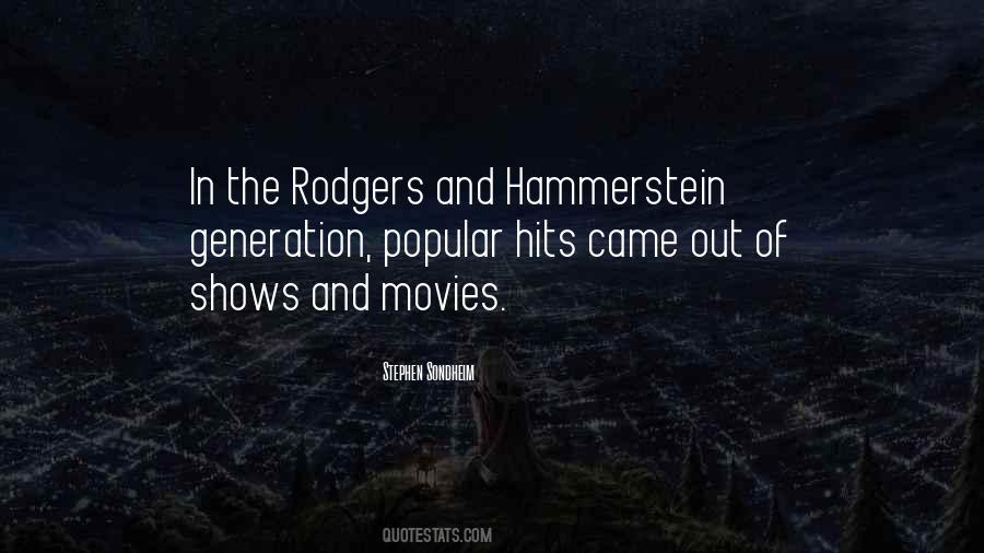 Quotes About Rodgers And Hammerstein #1194817