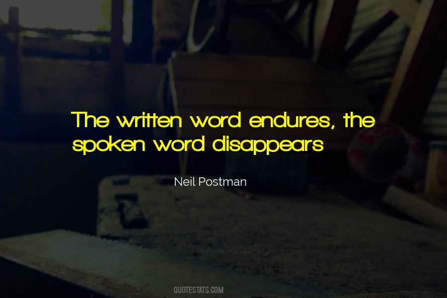 The Spoken Word Quotes #1268023