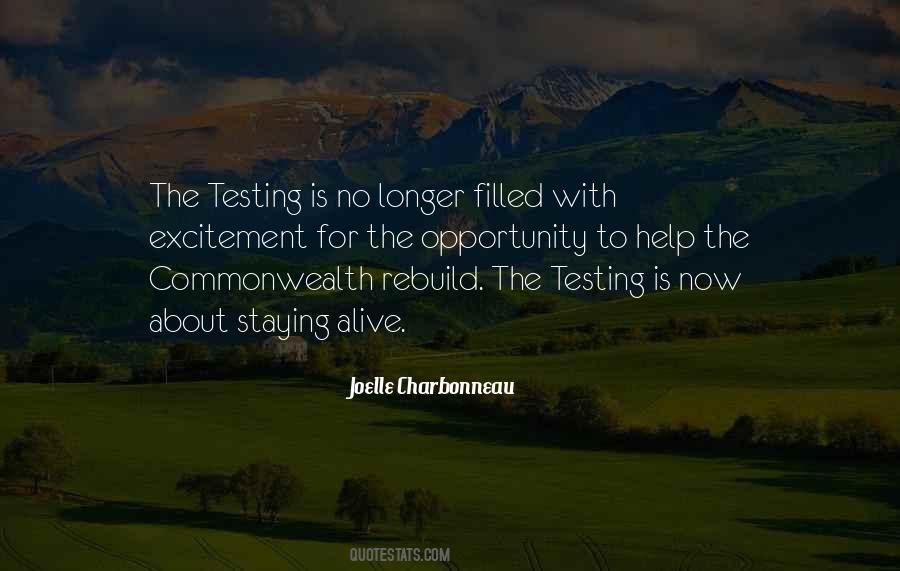 The Testing Joelle Charbonneau Quotes #1153716