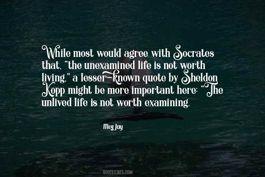 The Unexamined Life Is Not Worth Living Quotes #994092