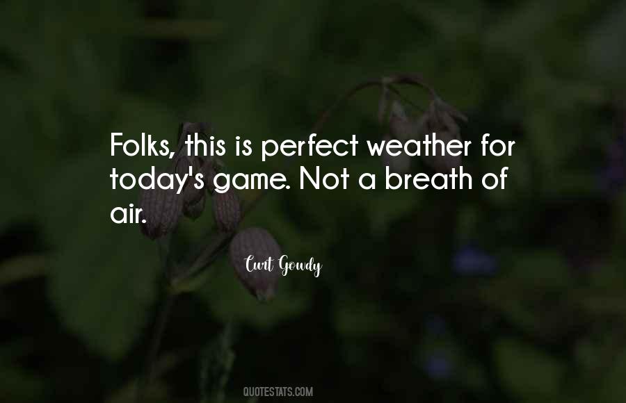 The Weather Is Perfect Quotes #1816961