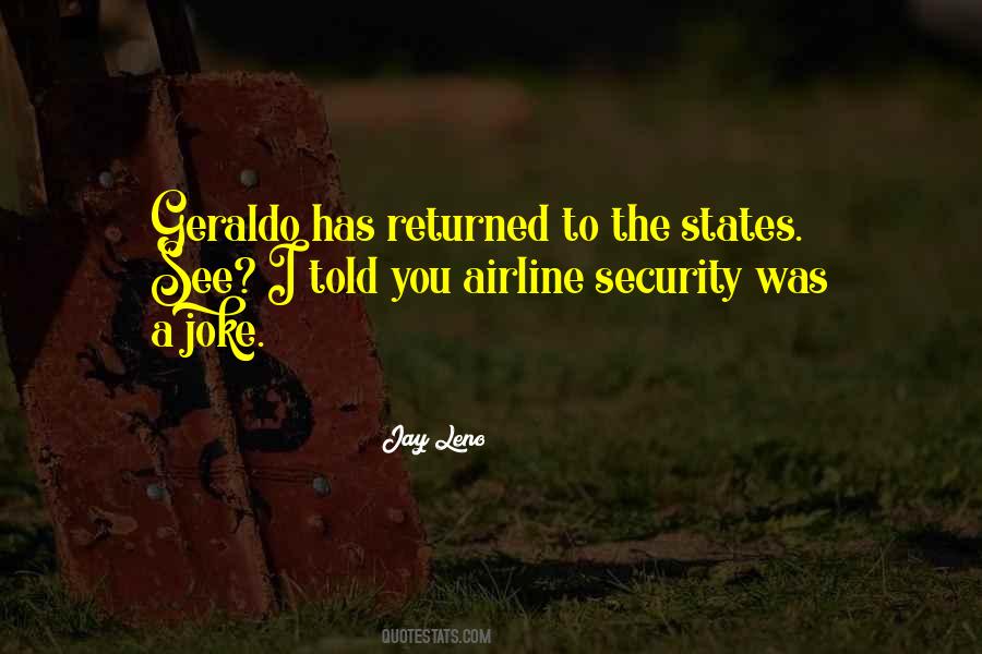 Quotes About Airline Security #116371