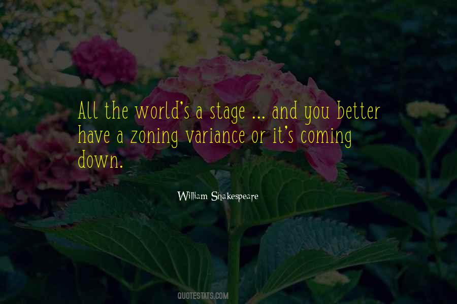 The World's A Stage Quotes #1305527