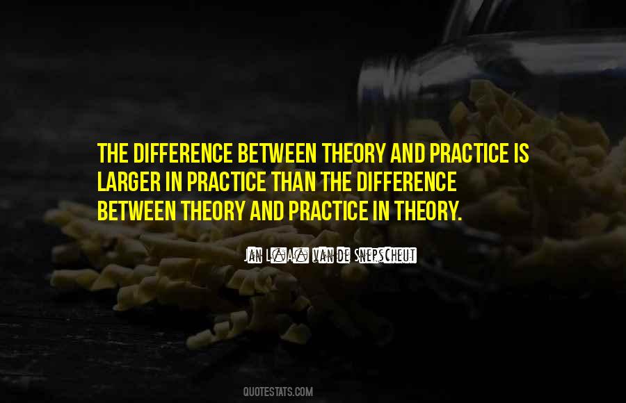 Theory And Practice Quotes #1153529